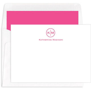 Circle Initials Note Cards